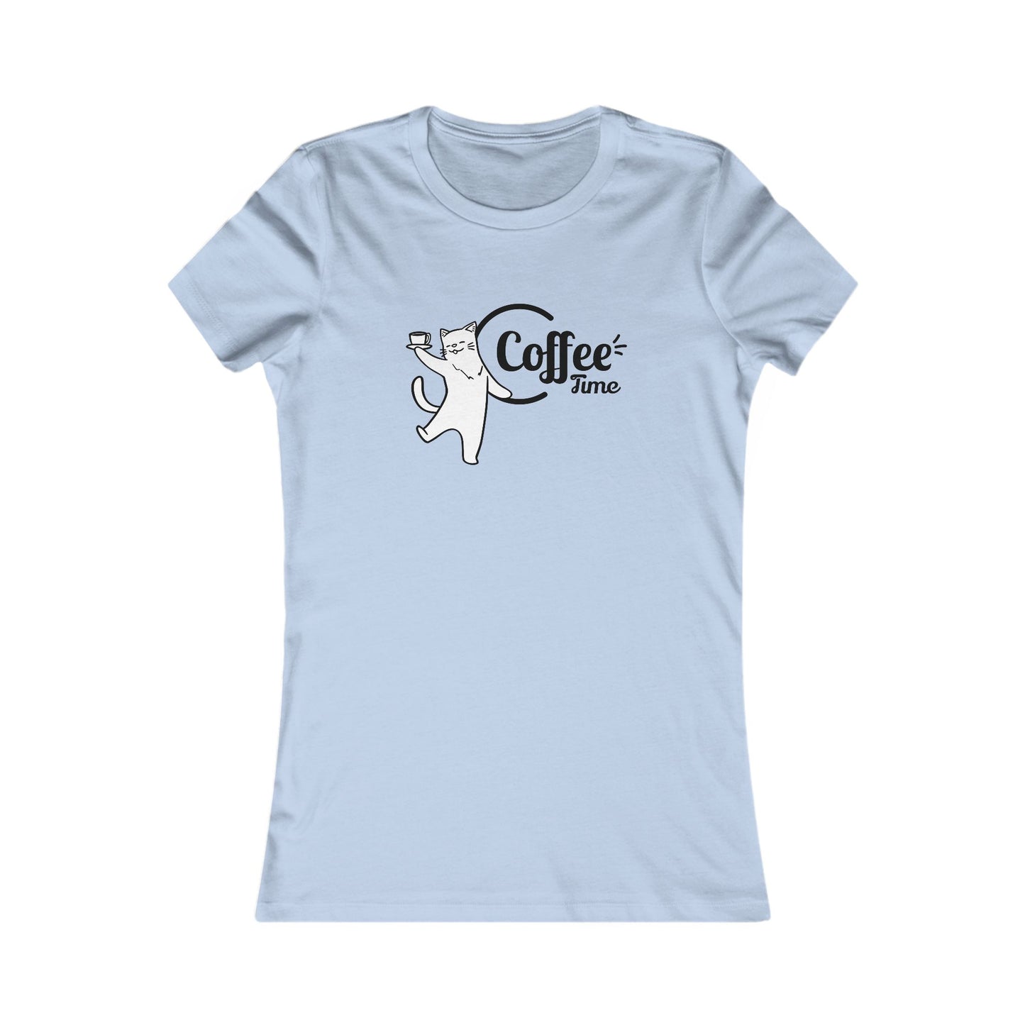 Coffee Time Tee| Cat Lover's T-Shirt | Women's Casual Tee