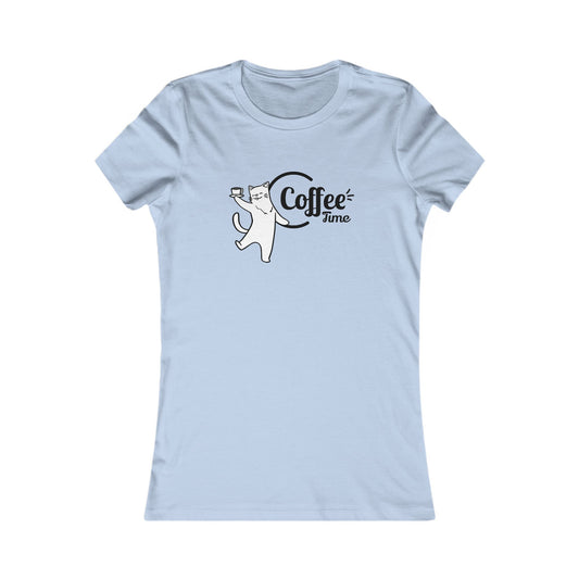 Coffee Time Tee| Cat Lover's T-Shirt | Women's Casual Tee