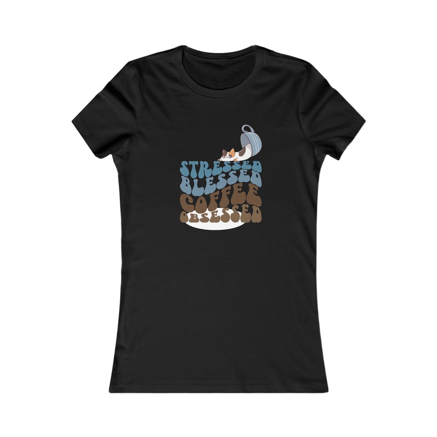Coffee Cat Tee | Women'n Graphic T-Shirt