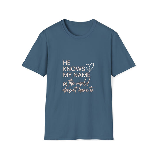 He Knows My Name Tee | Christian Graphic Tee